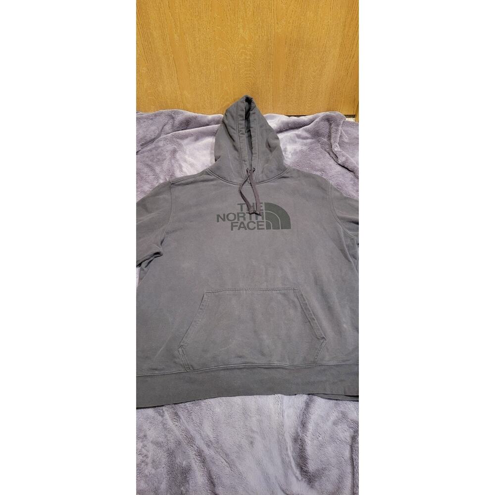 The North Face Pullover Hoodie Men's 2XL Logo Sweatshirt Gray Fleece Gorpcore